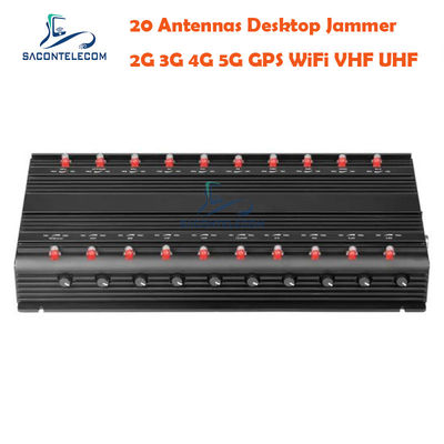 20 Channels 52W Power Mobile Phone Signal Jammer with 60m Range for Secure Areas