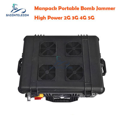 75W Output Power 120m Jamming Radius DC24V Power Supply IED RF Manpack Jammer for Security Forces