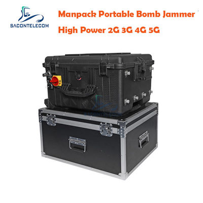 75W Output Power 120m Jamming Radius DC24V Power Supply IED RF Manpack Jammer for Security Forces