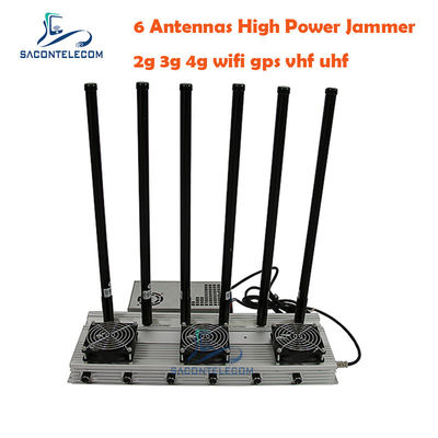 93W High Power UHF LTE Signal Jammer with 6 Channels and 50-150 Meters Range