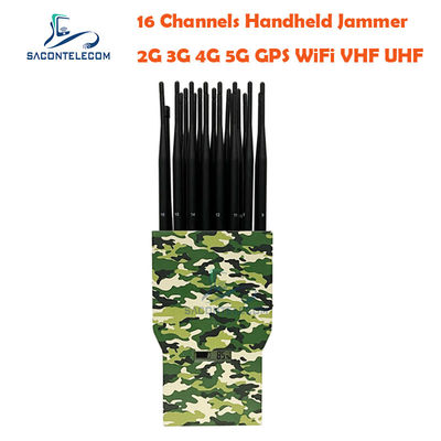 21 Bands 21W High Power Portable Signal Jammer with 30m Radius for Global Frequency Blocking