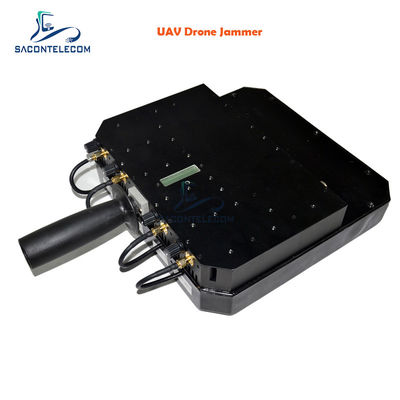 40W Output Power Handheld Drone Signal Jammer with 1200m Jamming Range and 4 Frequency Bands