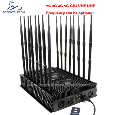 Adjustable 110W 16 Antennas GPS Lojack Signal Jammer for Indoor Desktop Use