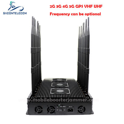 Adjustable 110W 16 Antennas GPS Lojack Signal Jammer for Indoor Desktop Use