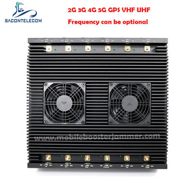 12 Antennas 80W Power Multi-Frequency Signal Jammer Desktop WiFi Blocker for 2G 3G 4G 5G WiFi GPS