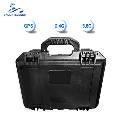 Suitcase Drone Signal Jammer with 1.5km Distance 60W Power and Built-in Antenna for Anti Bomb Convoy
