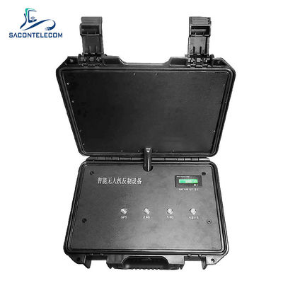 Suitcase Drone Signal Jammer with 1.5km Distance 60W Power and Built-in Antenna for Anti Bomb Convoy