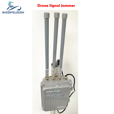 25W Output Power 500m Jamming Range Waterproof Aluminum Case Drone Signal Jammer Anti-Drone Device