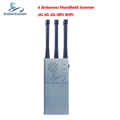6 Bands 30m Radius Bluetooth Signal Jammer with 54Watt Output Power for GPS WiFi and Cell Phone Blocking