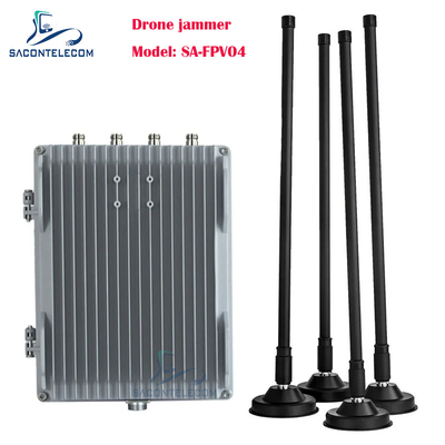 4 Channels 200w Powerful Drone Signal Jammer Vehicle Mounted FPV Drone Jammer