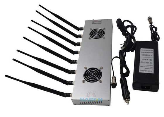 8 Bands Prison Cell Phone Jammer with 2 Cooling Fans and 30m Jamming Range for Secure Areas
