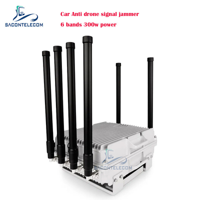 300w 6 Channels Car Anti Drone Signal Jammer UAV FPV Drone Jamming Blocking Defence Vehicle Mounted for Car