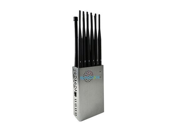 8.4W 12 Antennas Handheld Signal Jammer with 20m Shielding Radius for Cell Phone and Mobile Signal Blocking