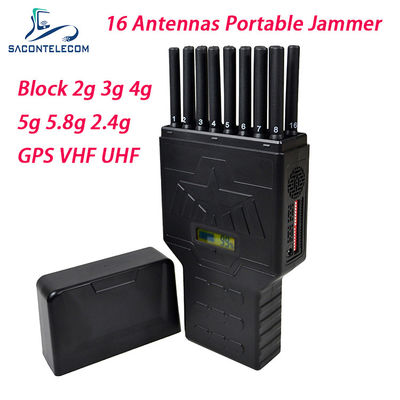 DC 12v 12w 20m 16 Antennas 5G Signal Jammer Blocker Cell Phone Signal Jammer