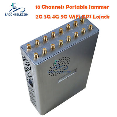 18 Bands Portable Signal Jammer with 12000mAh Battery for Secure Communication Blocking
