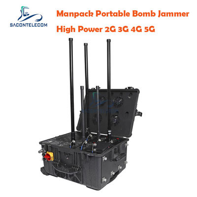 75W Output Power 120m Jamming Radius DC24V Power Supply IED RF Manpack Jammer for Security Forces